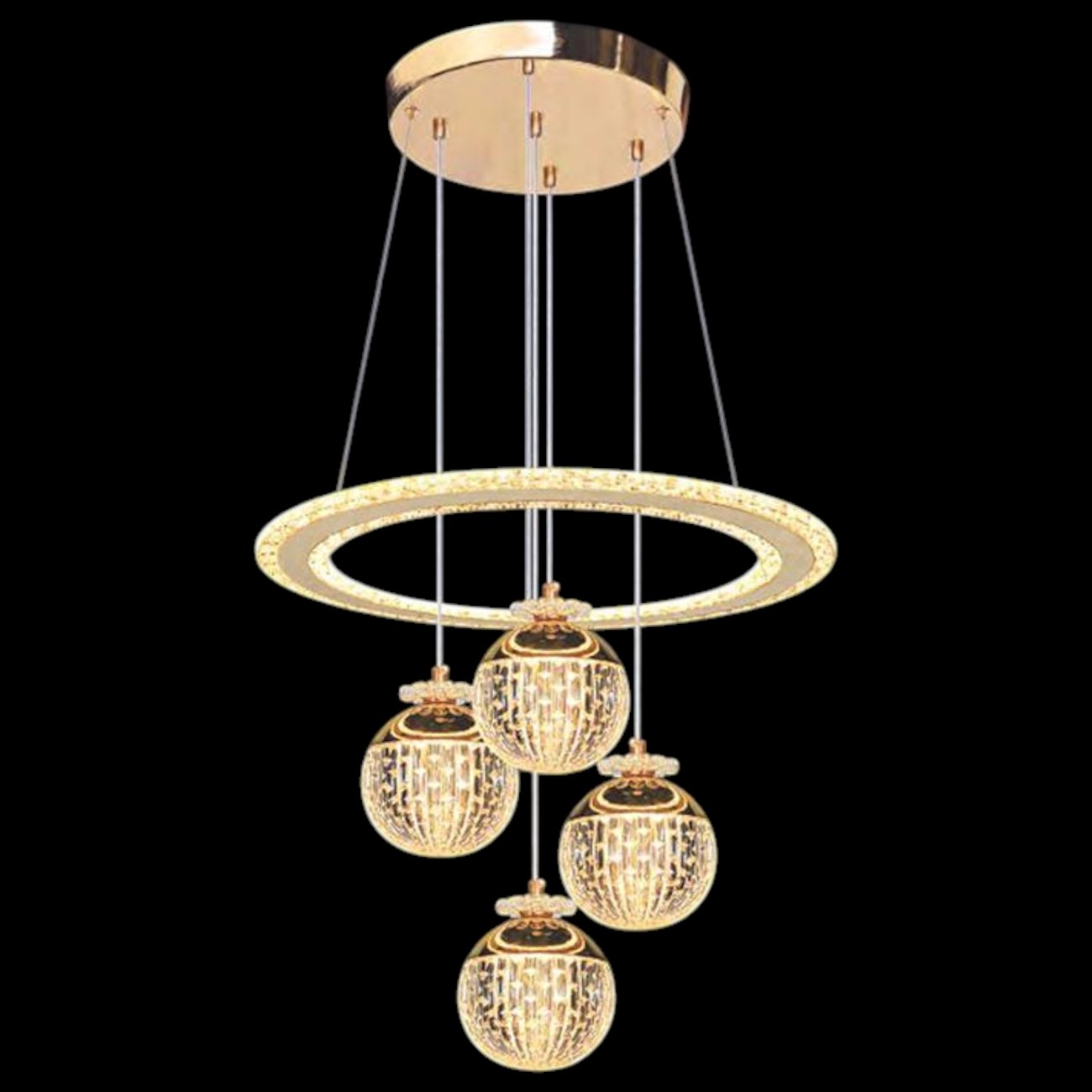 Đèn thả trần trang trí Ø450*H900 - Led 3 màu - 150W