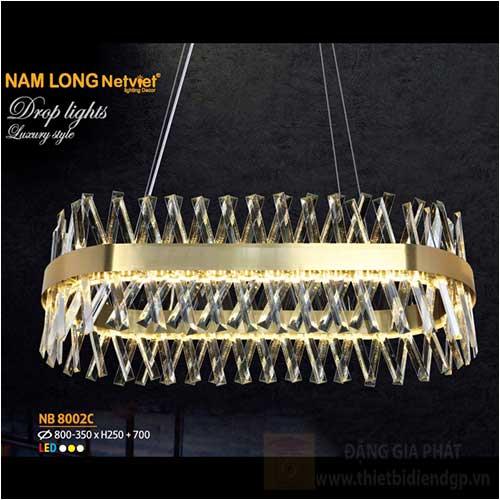 Đèn treo led Ø800 - 350 x H250 + 700, 3 màu ánh sáng
