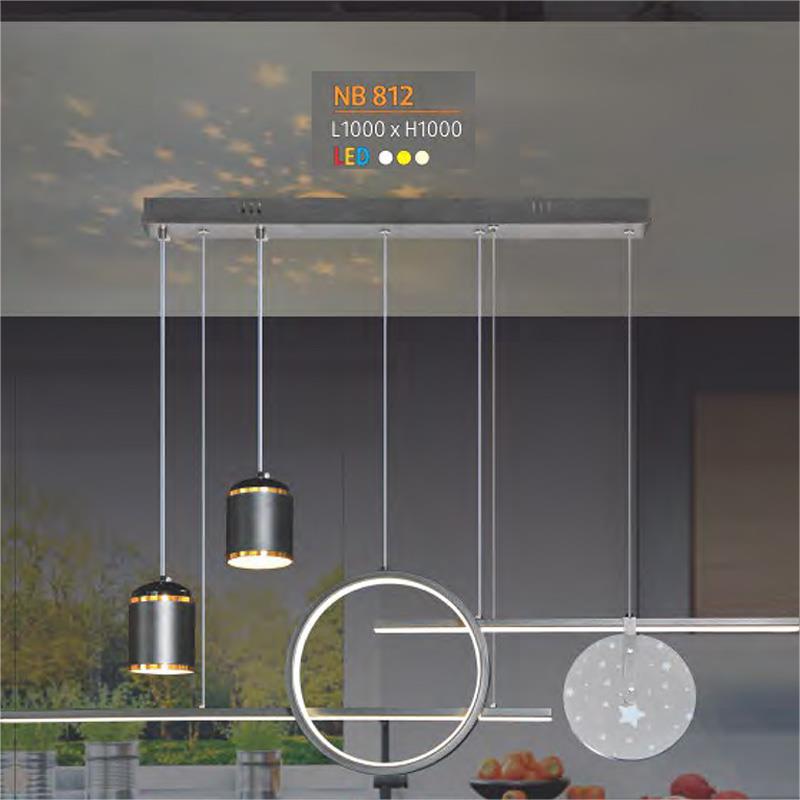 Đèn thả trần trang trí L1000*H1000 - Led 3 màu