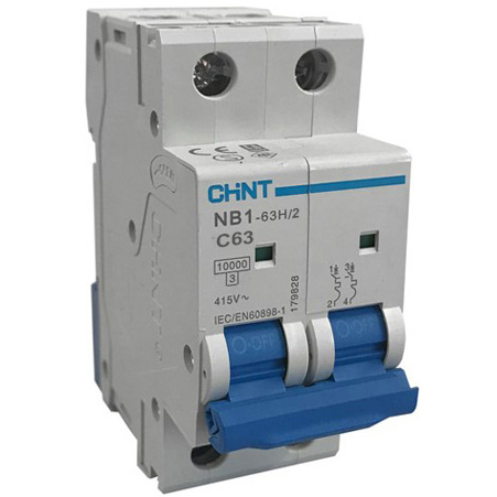 Cầu dao tự động CHINT MCB 2P NB1-63H/2 8In DC80V