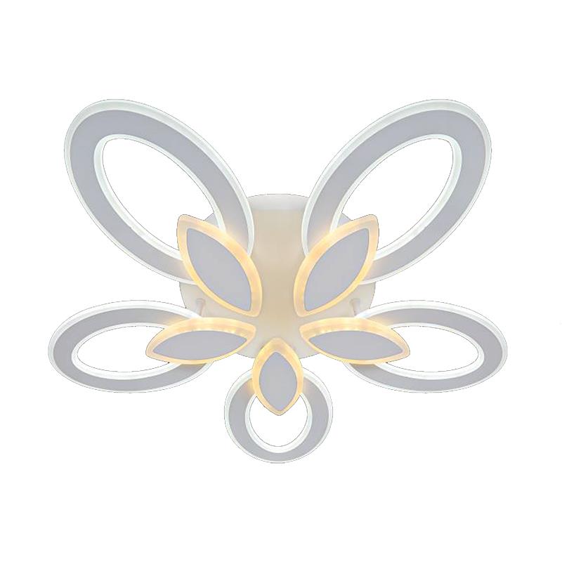 Đèn mâm ốp trần mica Ø600*H100, Led 3 màu ánh sáng