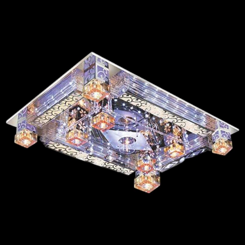 Đèn ốp trần Led chữ nhật kiểu sang trọng Ø900*700, Đổi Màu