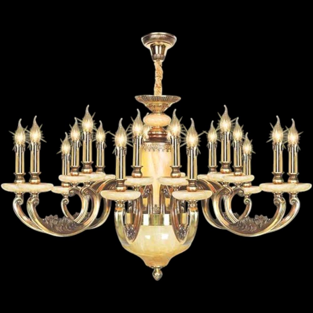 Đèn chùm nến kiểu cổ điển Ø1000*H600+500, E14*18 Lamp