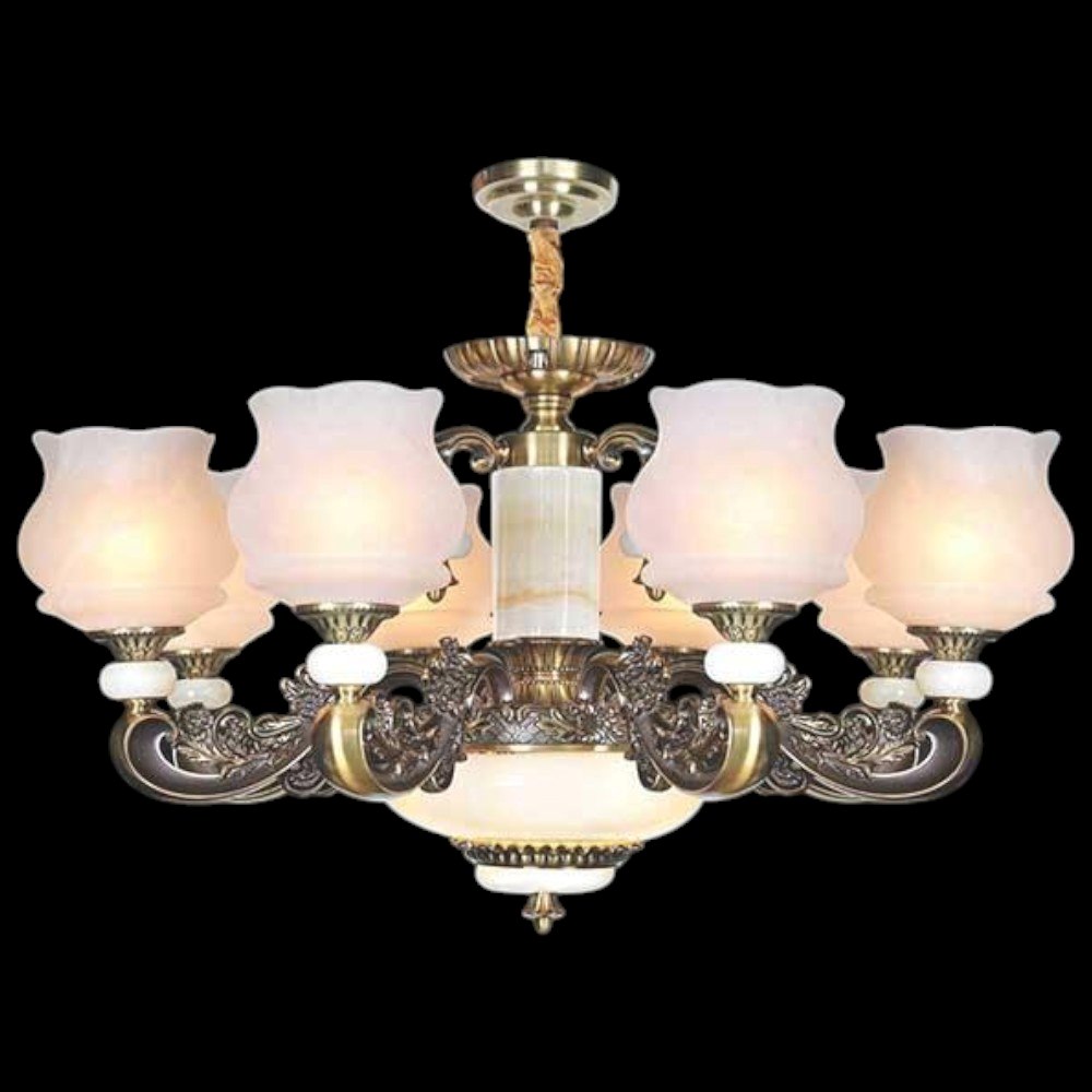 Đèn chùm chao kiểu sang trọng Ø850*H500+500, E27*8 Lamp