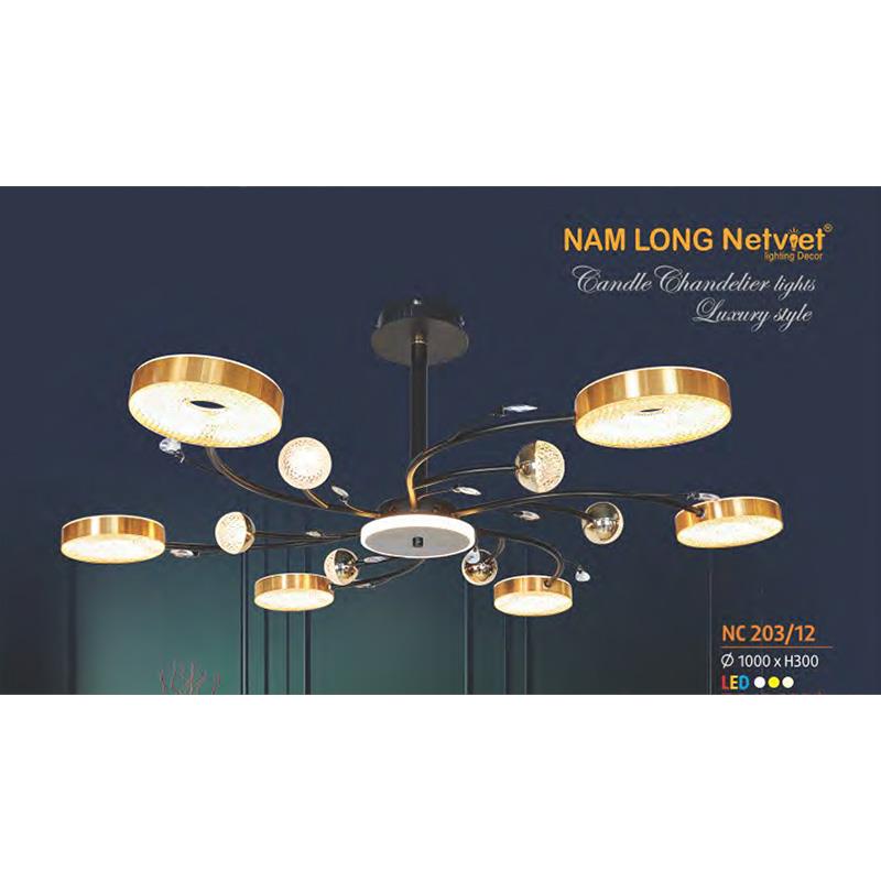 Đèn chùm trang trí phong cách trang trọng Ø1000*H300 - LED 3 CĐ