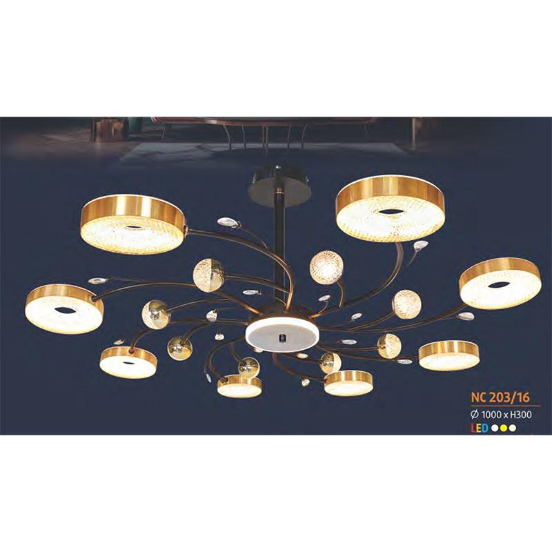 Đèn chùm trang trí phong cách trang trọng Ø1000*H300 - LED 3 CĐ