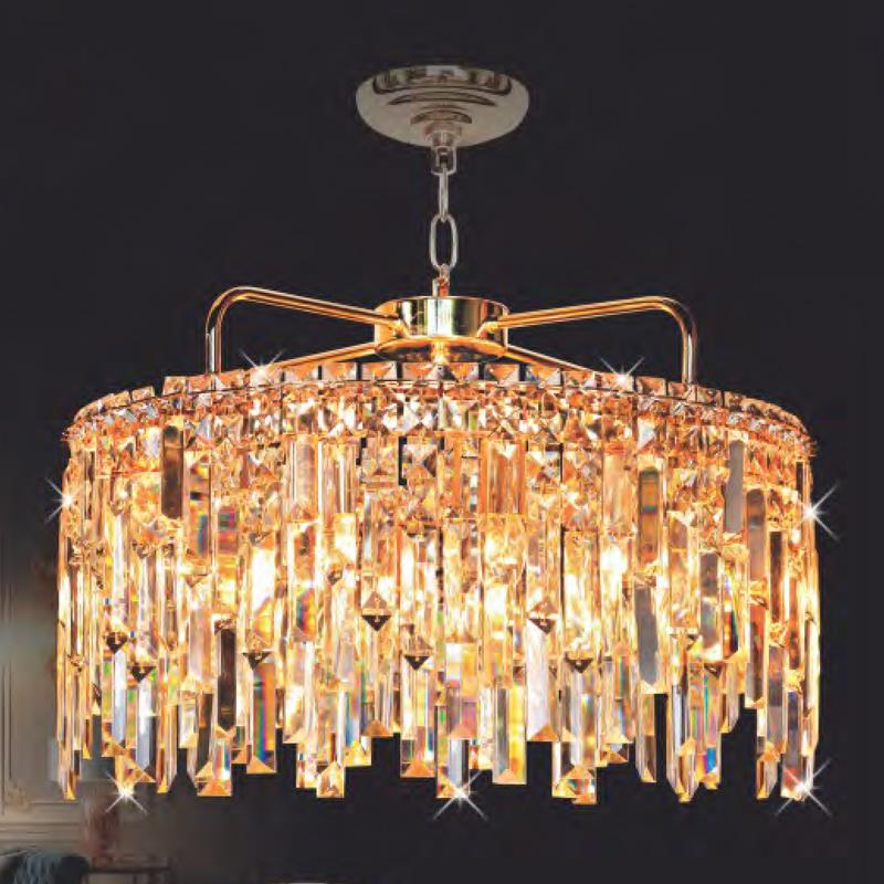 Đèn chùm pha lê phong cách cổ điển Ø550*H400+500 - E14*12 Lamp