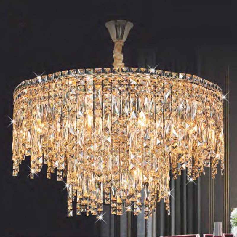 Đèn chùm pha lê phong cách cổ điển Ø600*H500+500 - E14*12 Lamp