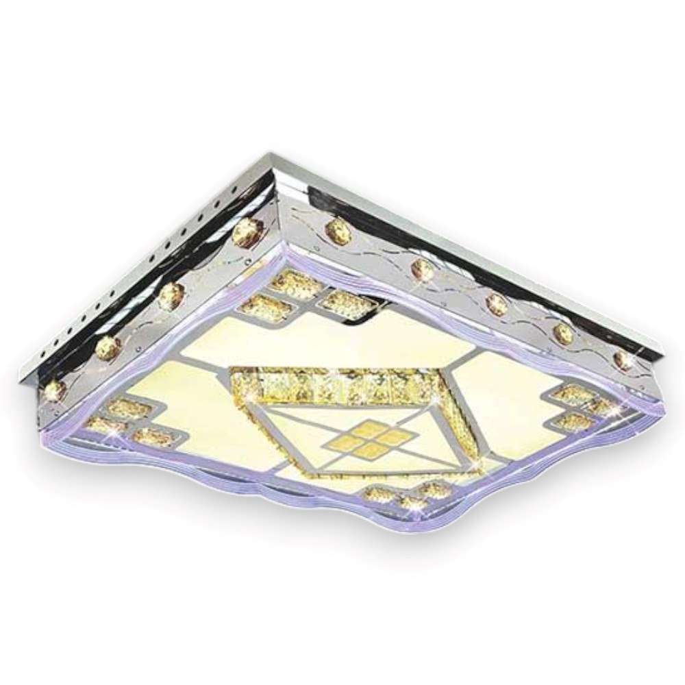 Đèn ốp trần Led chữ nhật kiểu sang trọng Ø750*550*H160, Ánh sáng trắng, vàng, trung tính