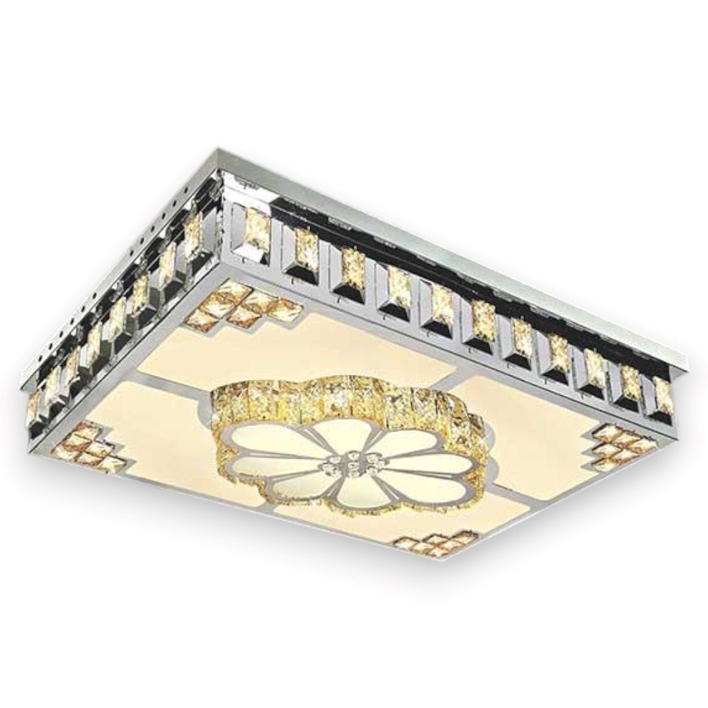 Đèn ốp trần Led chữ nhật kiểu sang trọng Ø750*550*H200, Ánh sáng trắng, vàng, trung tính