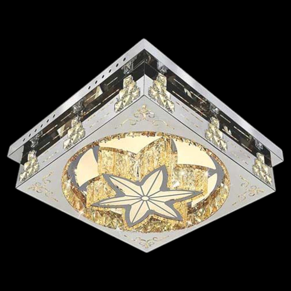 Đèn ốp trần Led vuông kiểu sang trọng Ø500*H150, Ánh sáng trắng, vàng, trung tính