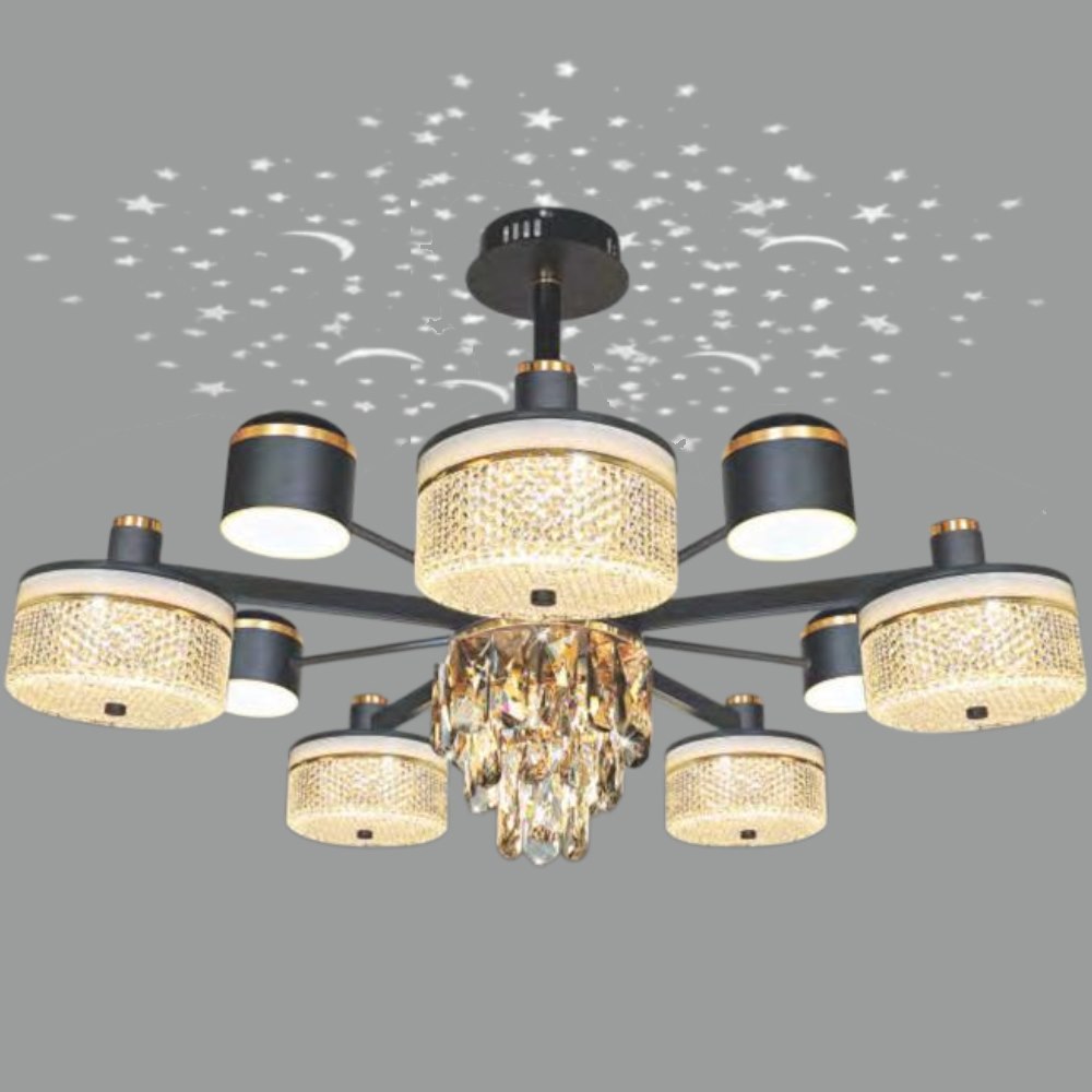 Đèn chùm trang trí phong cách trang trọng Ø800*H450 - LED 3 CĐ
