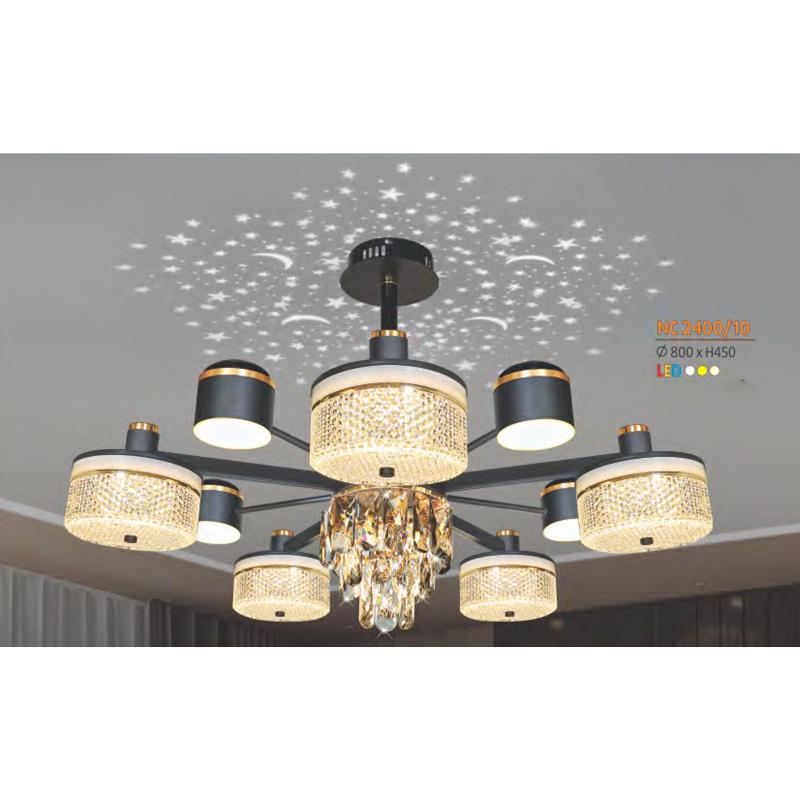 Đèn chùm trang trí phong cách trang trọng Ø800*H450 - LED 3 CĐ