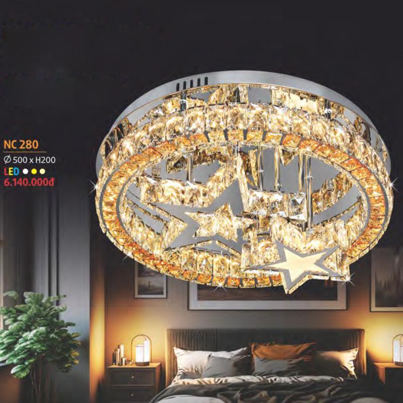 Đèn ốp trần Led tròn Ø500*H200, Led 3 CĐ
