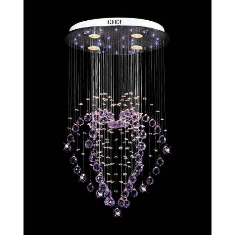 Đèn thả pha lê xoắn Ø450*H700, Led 3W*4 lamp, 3 chế độ, 85 crystals 1 K9