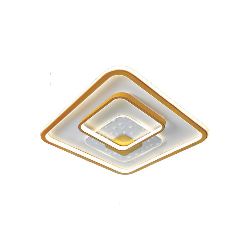 Đèn mâm ốp trần vuông trang trí Ø500*H100, Led 3 màu ánh sáng