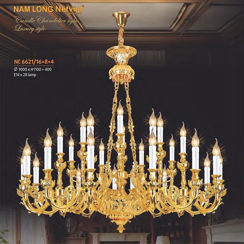 Đèn chùm nến phong cách trang trọng Ø1000*H1100+400 - E14*28 Lamp