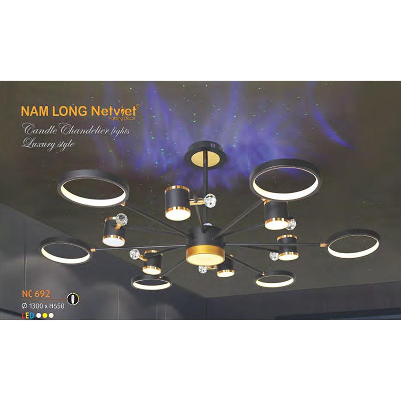Đèn chùm trang trí phong cách trang trọng Ø1300*H650 - LED 3 CĐ