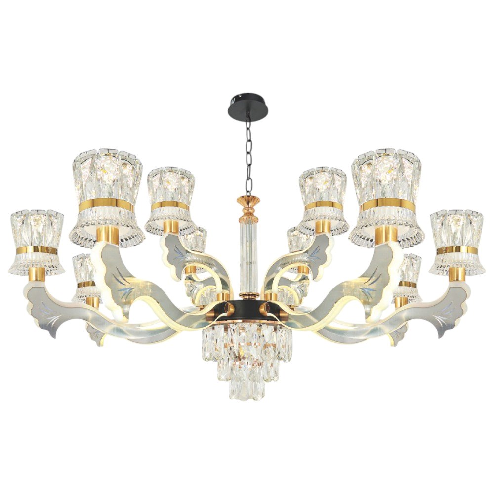 Đèn chùm chao mica Ø1000*H500+500 Led 160W 3 màu W11Kg