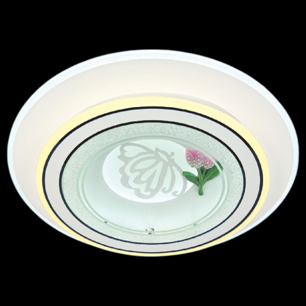 Đèn mâm tròn mica Ø500 x H80 Led 140W 3 màu ánh sáng