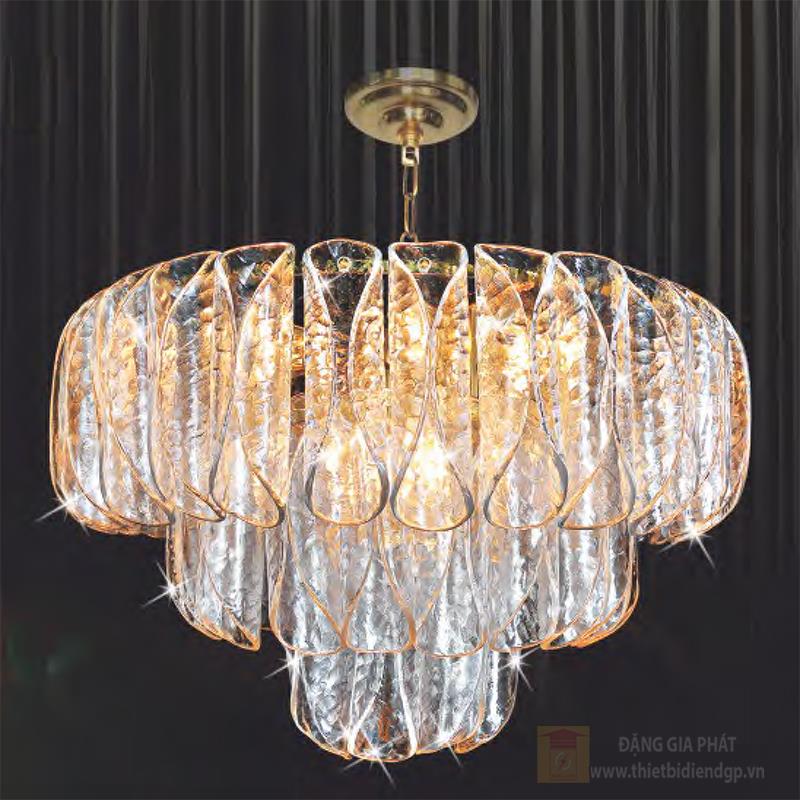Đèn chùm pha lê phong cách cổ điển Ø600*H400+400 - E14*9 lamp