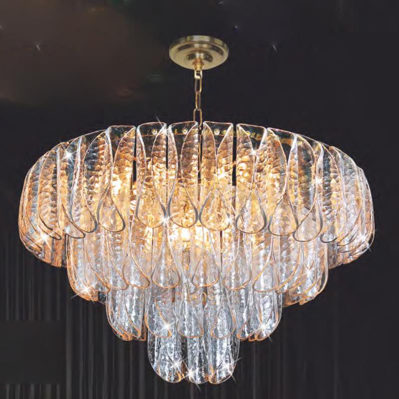 Đèn chùm pha lê phong cách cổ điển Ø800*H500+500 - E14*12 lamp