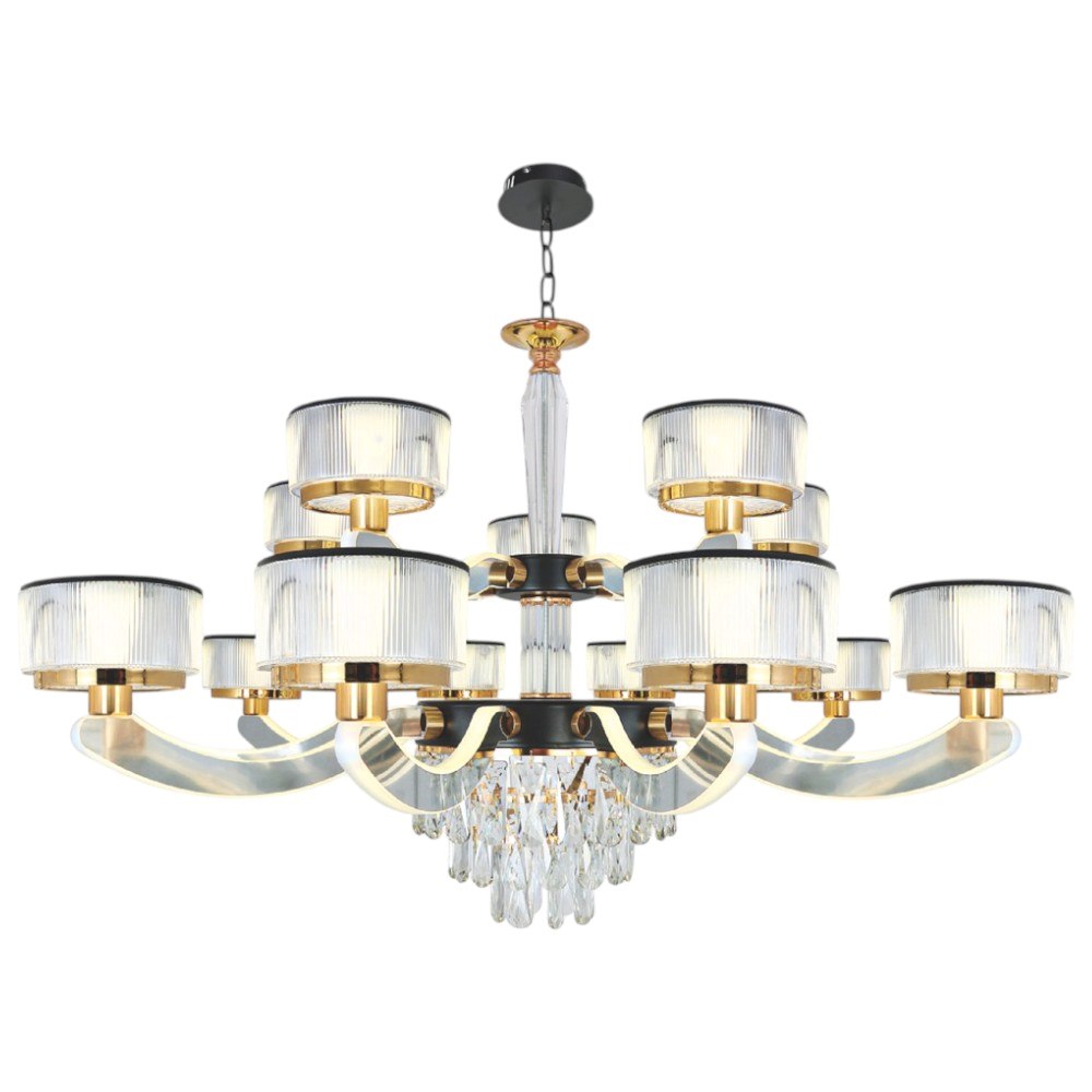 Đèn chùm chao mica Ø1000*H600+500 Led 280W 3 màu W15Kg