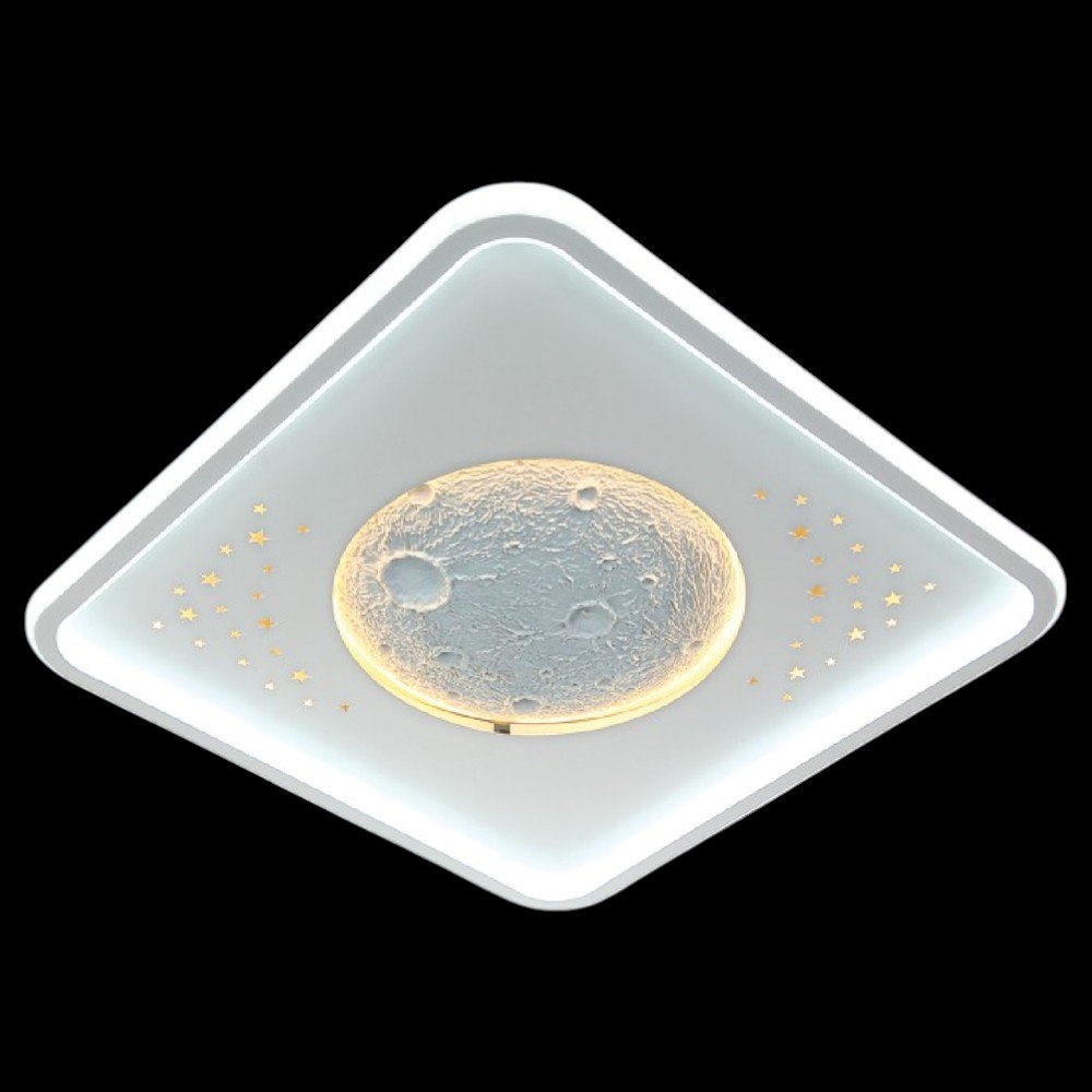 Đèn mâm ốp trần vuông mica Ø500*H50 Led 160W 3 màu ánh sáng