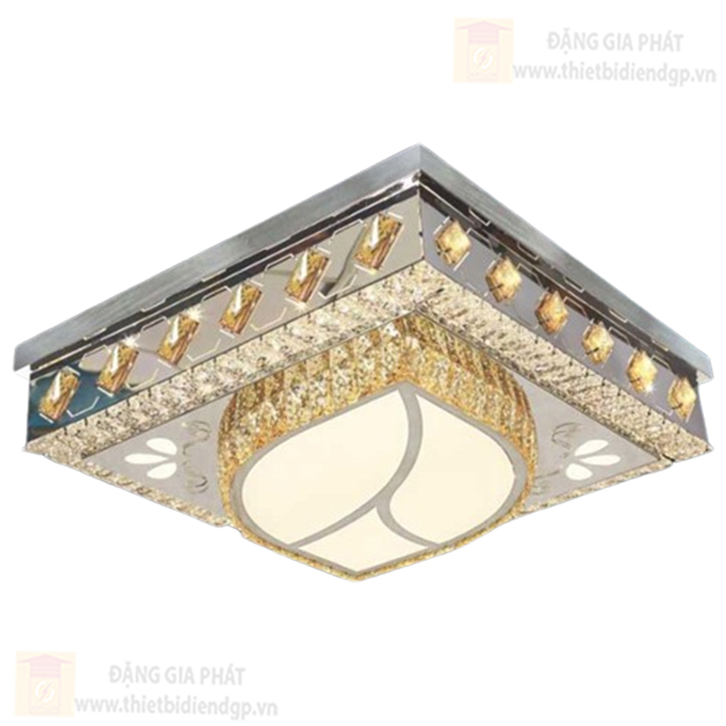 Đèn ốp trần Led vuông 600*H200, 3 chế độ, remote