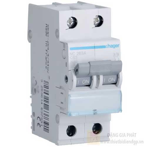Cầu dao tự động loại nhỏ MCB 2P 10kA type C - NC