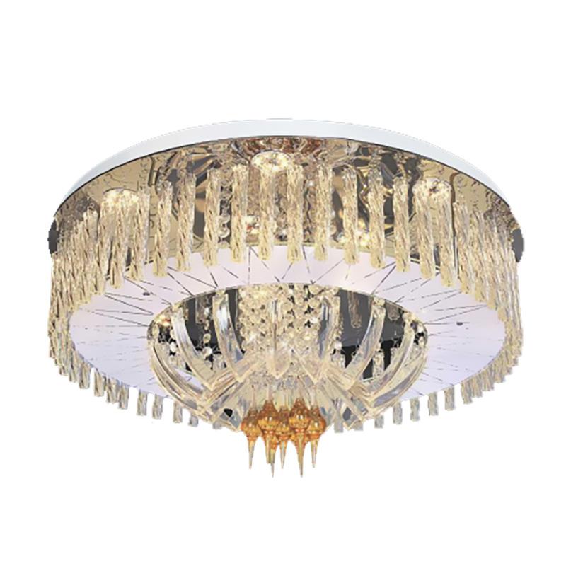 Đèn ốp trần Led tròn Ø600*H200, E27*8 lamp, remote
