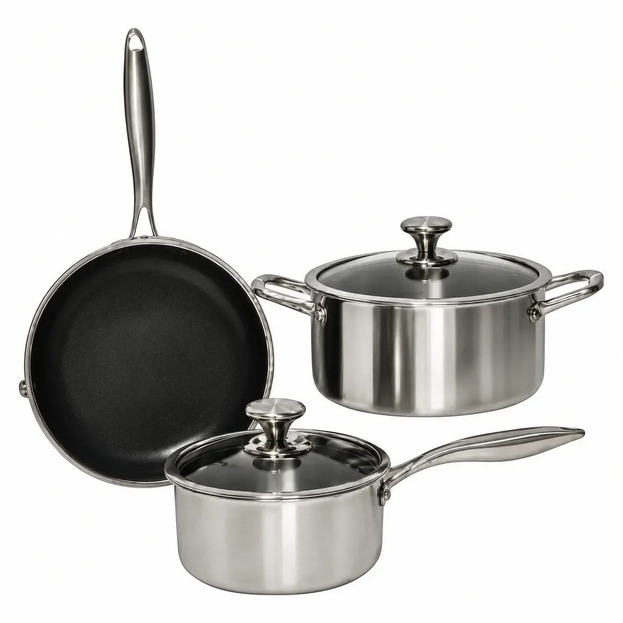 Bộ 3 nồi chảo Inox Nanoco NCWR550