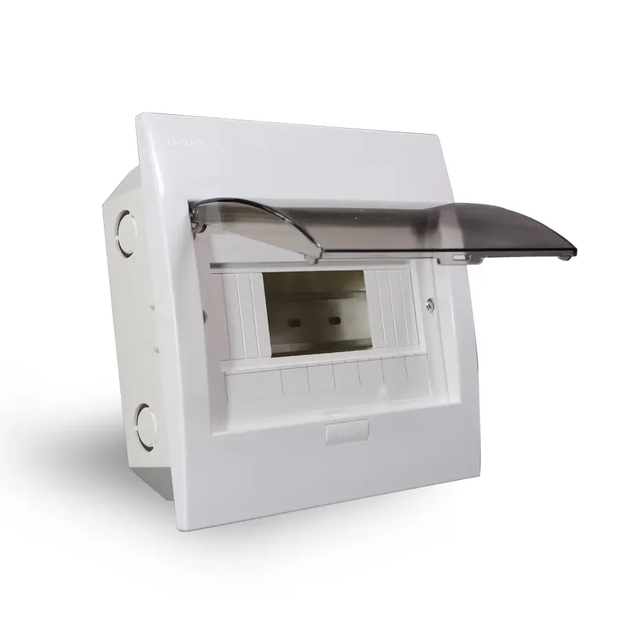 Tủ điện âm tường Nanoco NDP108P 4-8 Module vỏ nhựa đế nhựa