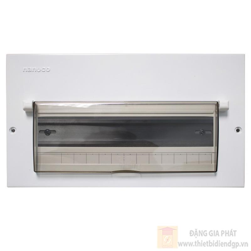 Tủ điện 10-14 Module Nanoco vỏ và đế kim loại âm tường