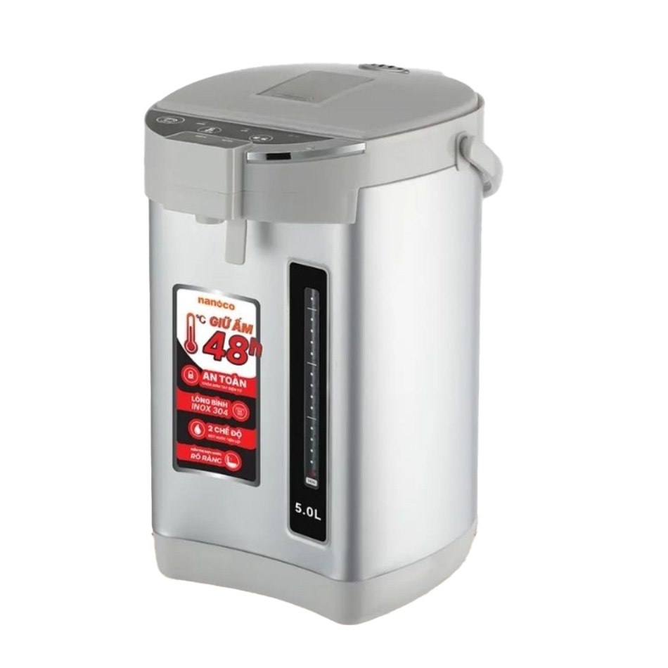Bình thủy điện Nanoco NETF501 5 lít màu Xám
