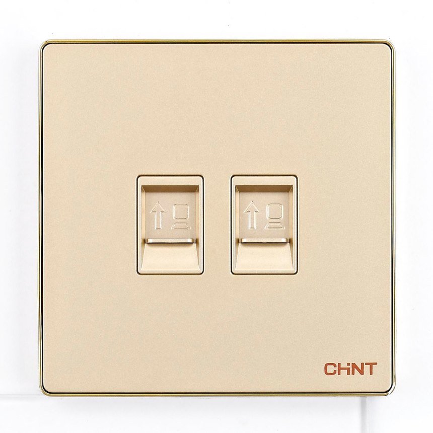 Ổ cắm mạng 2 cổng 8 lõi CHINT NEW2-S20504