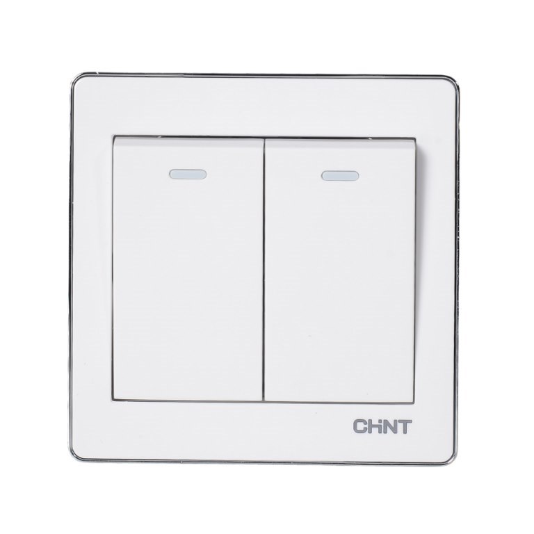 Công tắc đôi 1 chiều CHINT NEW6-D00300 16AX 250V