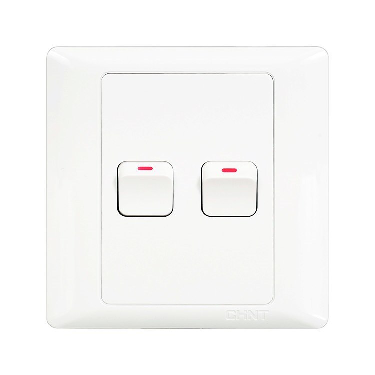 Công tắc đôi 1 chiều CHINT NEW7-G005 10A 250V