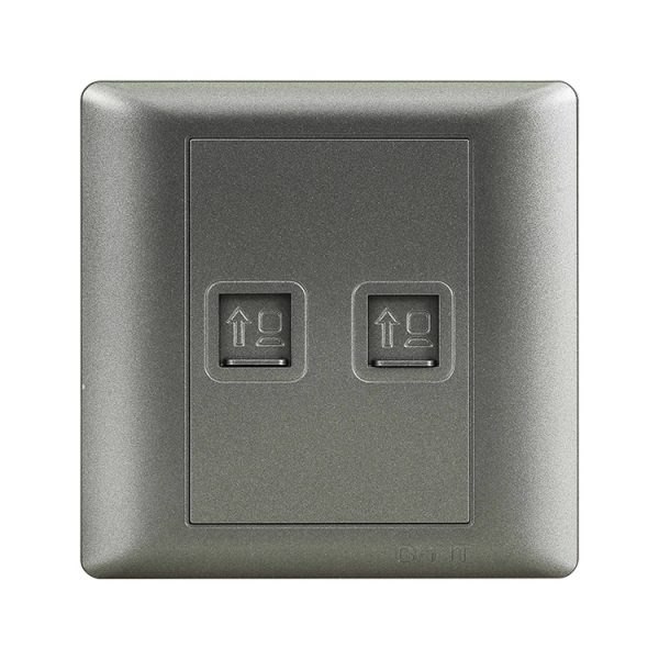 Ổ cắm mạng Cat 5e đôi 8 lõi CHINT NEW7-G20501A