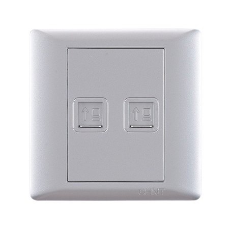 Ổ cắm mạng Cat 5e đôi 8 lõi CHINT NEW7-G20508A