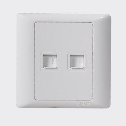 Ổ cắm đơn thoại, ổ cắm mạng Cat 5e CHINT NEW7-G20900A