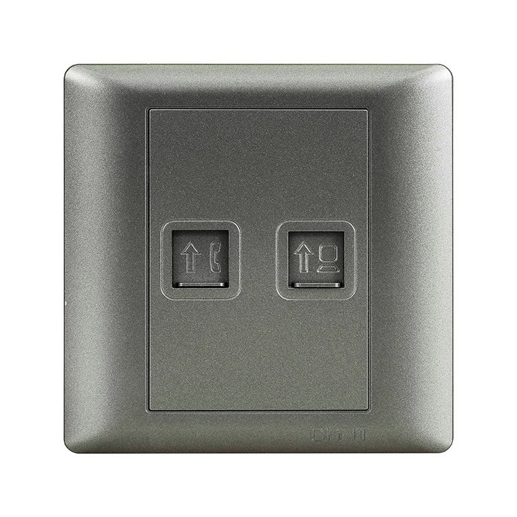 Ổ cắm đơn thoại, ổ cắm mạng Cat 5e CHINT NEW7-G20901A