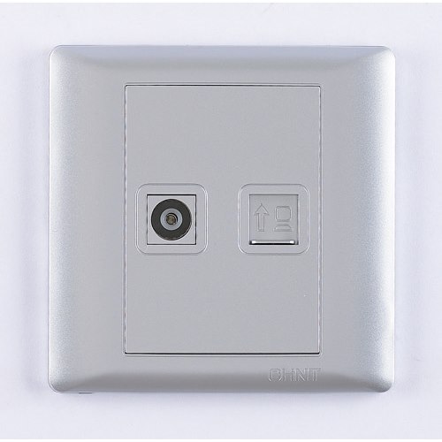 Ổ cắm Tivi, ổ cắm mạng Cat 5e CHINT NEW7-G21208A