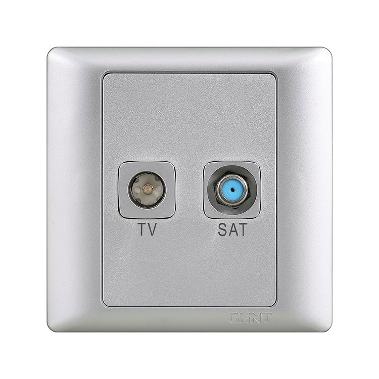 Ổ cắm truyền hình vệ tinh TV-SAT CHINT NEW7-G32800/CS