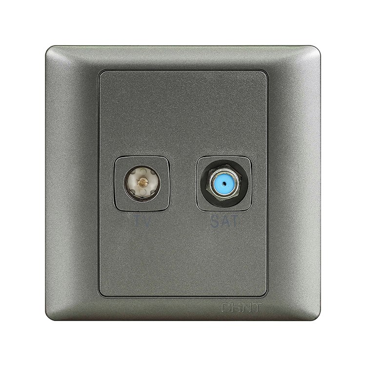 Ổ cắm truyền hình vệ tinh TV-SAT CHINT NEW7-G32800/PS