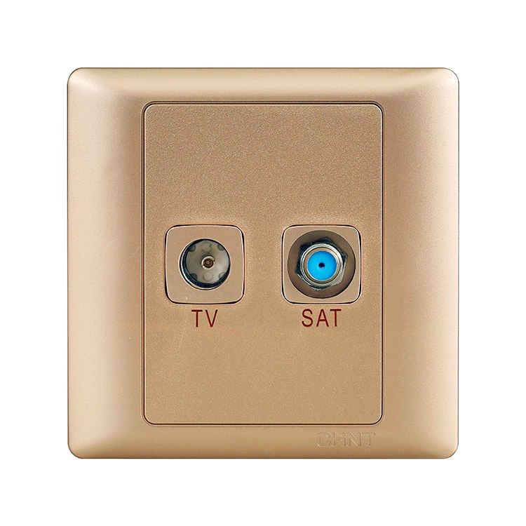 Ổ cắm truyền hình vệ tinh TV-SAT CHINT NEW7-G32800/X