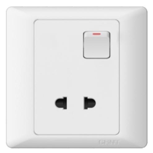 Ổ cắm điện đơn có công tắc CHINT NEW7-G401K 10A 250V