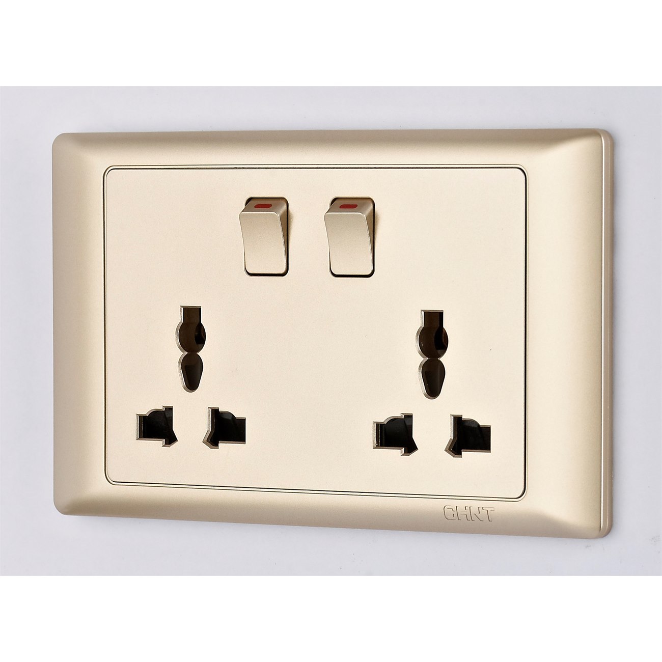 Ổ cắm đa năng đôi CHINT NEW7-G41922 12A 250V có công tắc