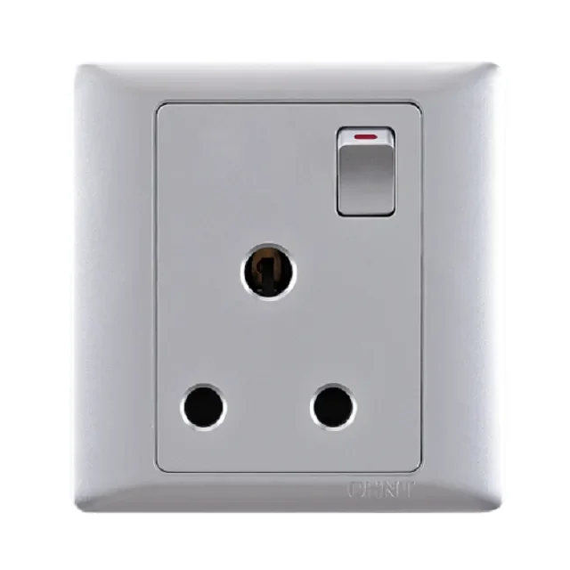 Ổ cắm đơn 3 chấu có công tắc CHINT NEW7-G42908 15A 250V