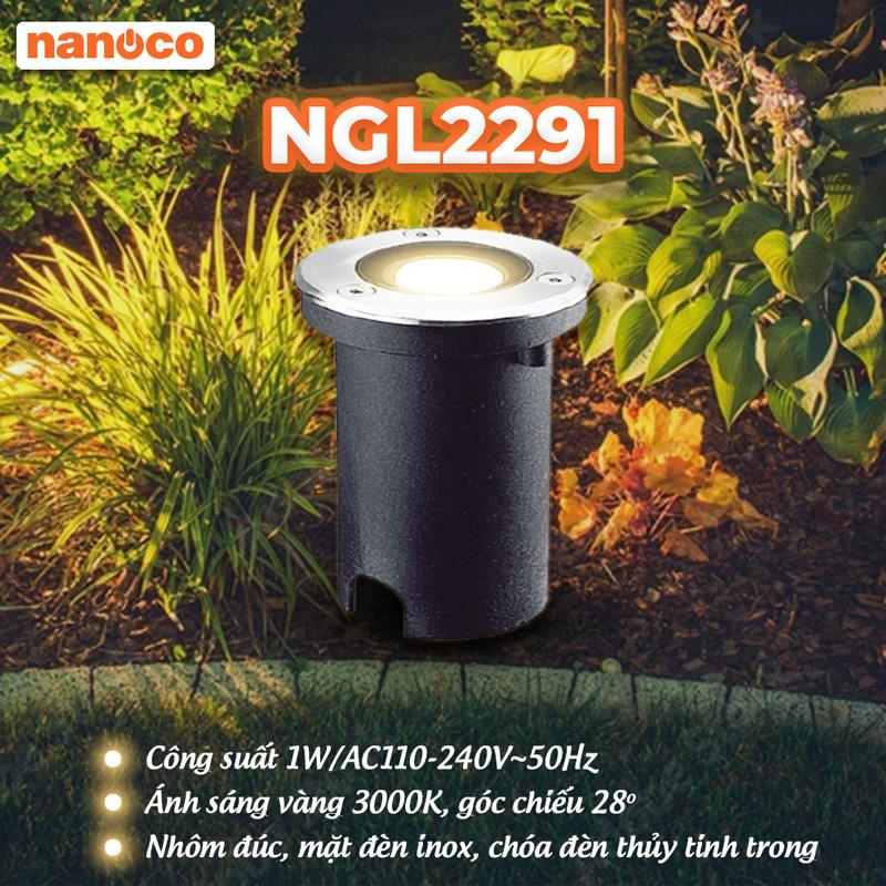 Đèn sân vườn LED âm đất tròn Ø67xH117mm